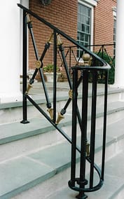 Exterior Railing with bronze spears